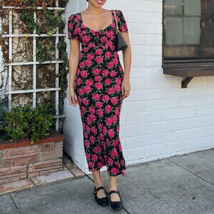 Wayf Floral Maxi Dress Size M